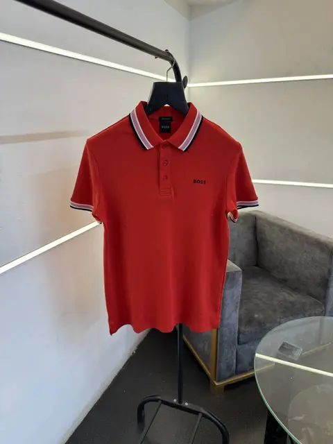 Hugo bos imported polo tshirt red