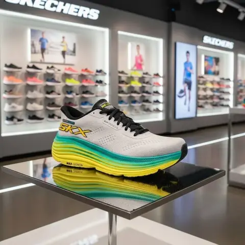 Sketcher.s Slip in Max Cushioning Endeavor Grey Multi