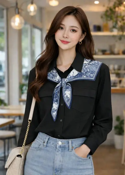 DIO MONOGRAMLOGO SHIRT BLACK S122-BK