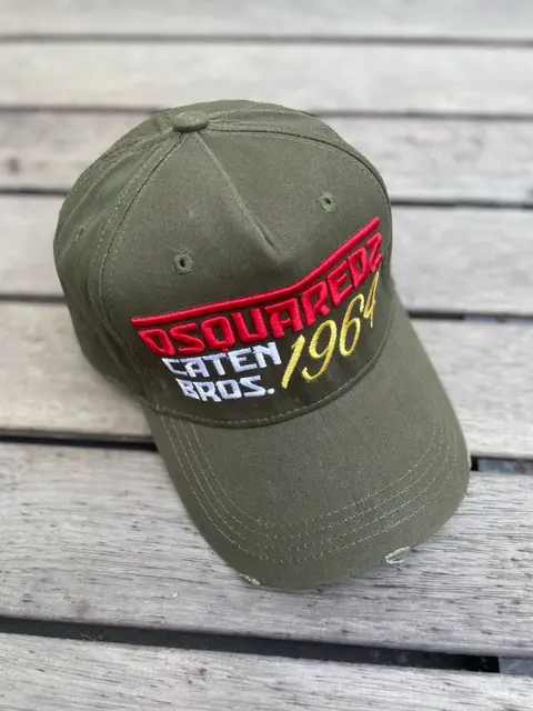 Dsquared 2 Caten Bros 1964 Olive Green Premium Unisex cap (With Box) 567