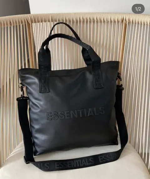 Essential Fear Of God Black WaterProof Unisex Tote Bag