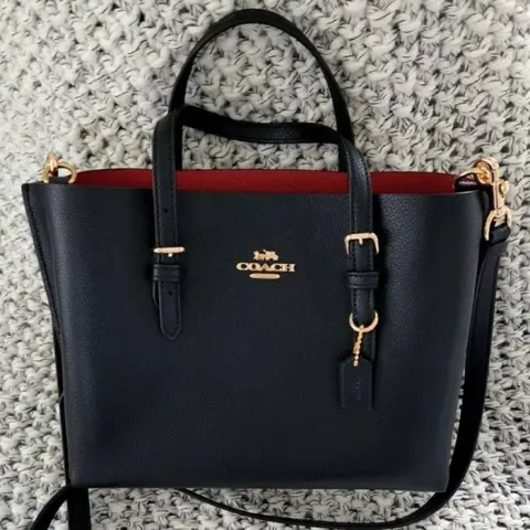 Coach Mollie 25 Black Medium Tote With OriginalBox