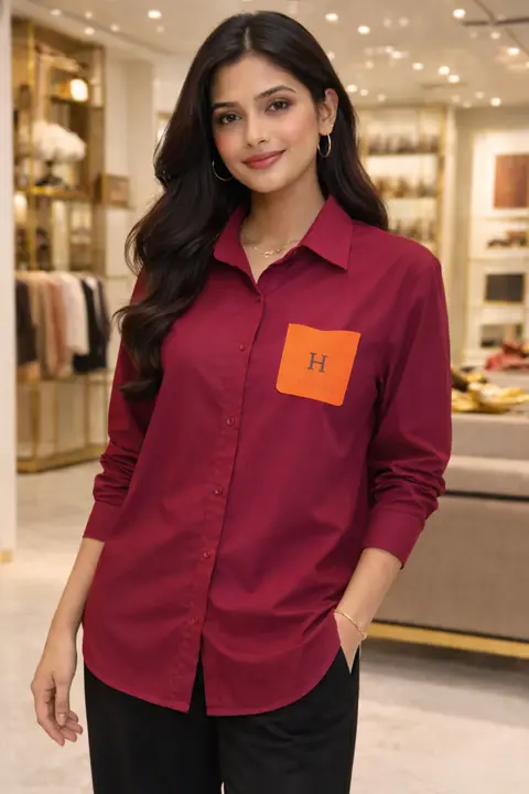 HERM LOGO SHIRT MARRON S132-MR