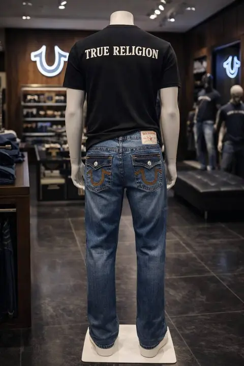 True Religio n Light Shade Straight fit Premium Imported Stretchable Lycra Fabric Denim with Back Flap pocket Design 3672