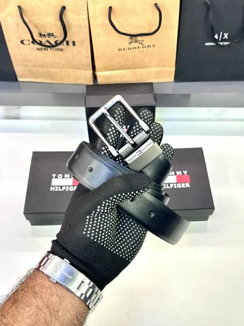 Tommy Hilfigar New Silver Black Belt Fa 106
