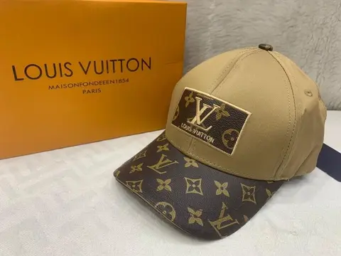 Louis Vuitton Front Logo Biege Monogram Premium Unisex Cap (With Safety Box)