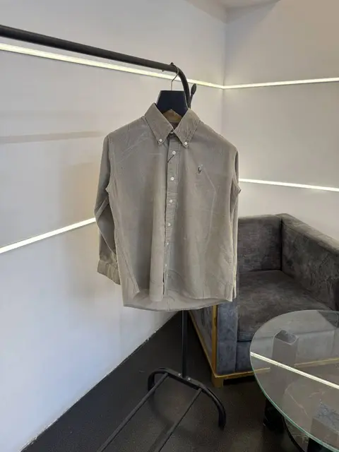 Ralph lauren beige courduroy fabric imported shirt