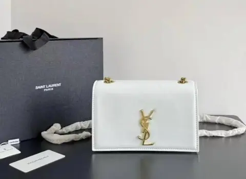 Ysl Patent Leather Flap Bag With Original Box & Dust Cover Packaging
