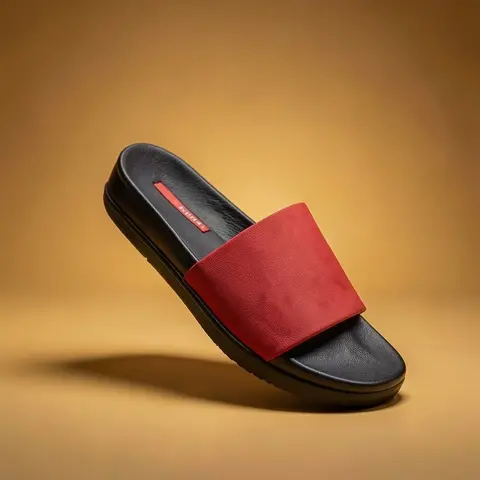 Prada MILANO PREMIUM RED NAVY SLIDE 029