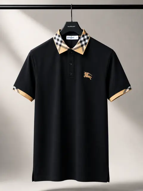 Burberry Premium Polo T-Shirt with OG box Packaging 3019
