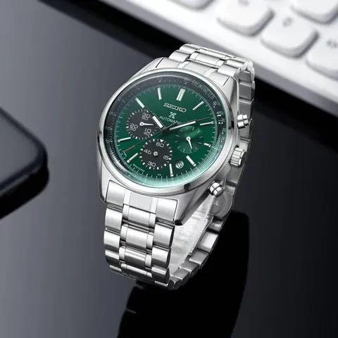 Seiko Prospex Chronograph Silver-Green