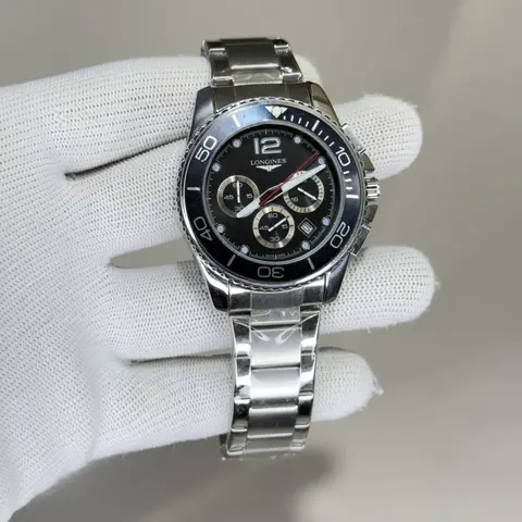 longinezs cronograph Silver Black