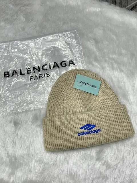 Balenciaga Knit Winter Beanie Cap (Wheat) Premium Unisex With Safety Box