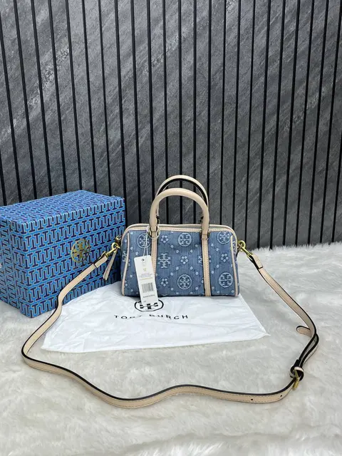 Tori Burch Satchel Denim With OriginalBox DustCover