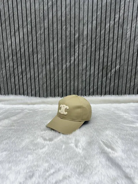 Celine Triomphe Camel White Front Logo Premium Unisex Cap