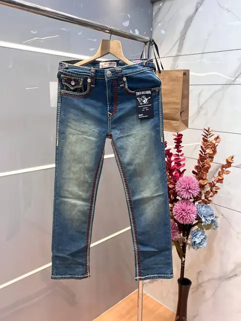 True Religio n Light Shade Straight fit Premium Imported Stretchable Lycra Fabric Denim with Back Flap pocket Design 3623