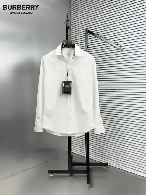 Burberry Chest Logo Full Sleeves Shirt White