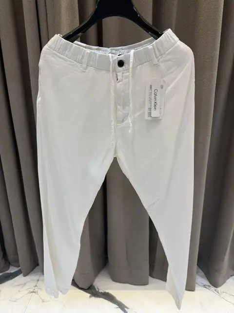 Calvin Kline Linen Pants White