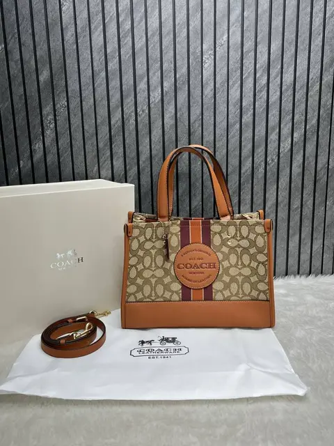 Coach Dempsey Medium Tote With OriginalBox DustCover