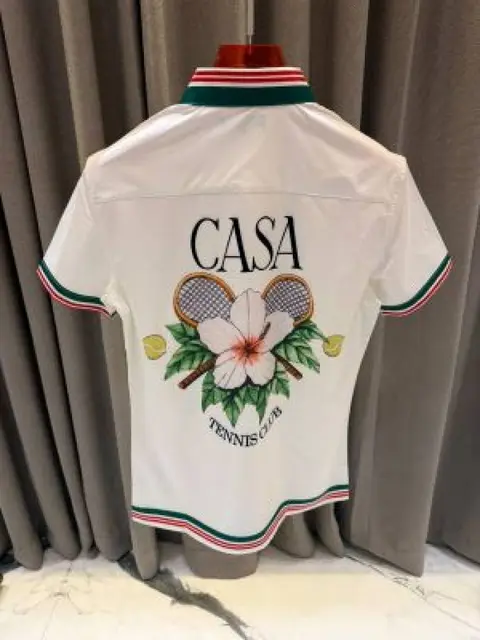 Casablanca Chest Pocket Logo Half Shirt White