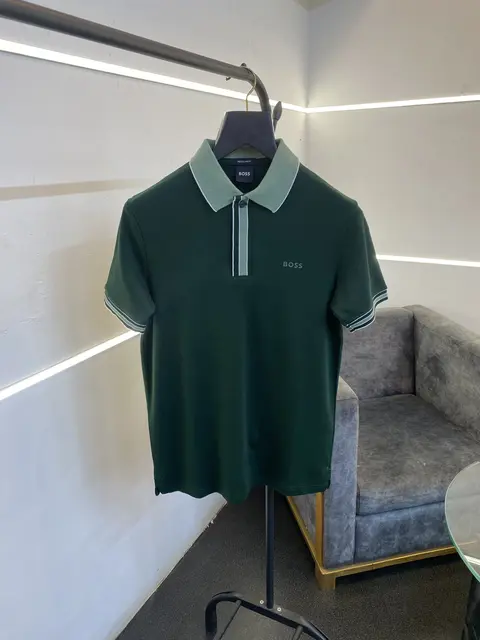 Hugo bos premium imported polo tshirt bottle green