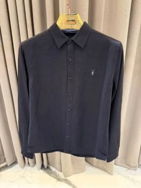 No return All Saints imported shirt Navy blue