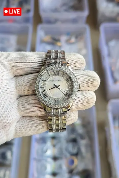 Michael Kors Harlowe Pave Silver