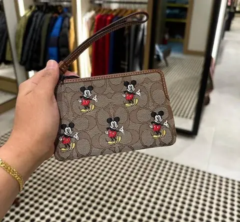 Coach X Disney W4 Canvas Leather Wristlet With OriginalBox DustCover Tags