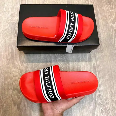 Tommy Hilfigar Premium Red Pool Slides