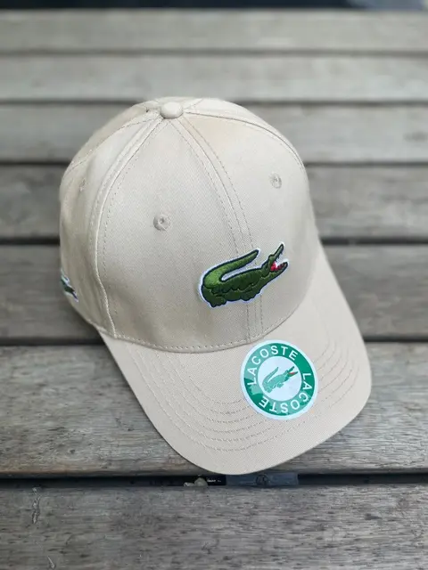 Lacoste Crocodile Logo Beige Premium Unisex Cap (With Box) 841
