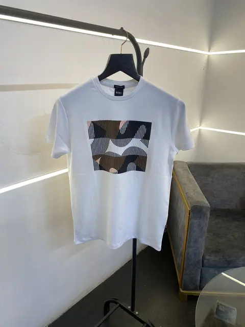 Hugo bos imported round neck tshirt white