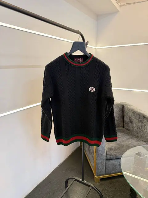 Gucci imported knitted yarn imported sweater black