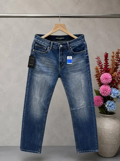 Dolce and Gabban a Green Shade Premium Imported Stretchable Lycra Fabric Straight Fit Denim with Emboss Logo Sale Offer 3496