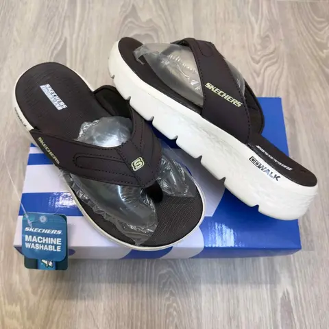 Skechers Go Walk Comfort Premium Brown Cream Simplex