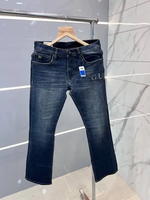 Gucci Light Green Shade Premium Imported Boot Cut Denim with Side Logo Design 2499