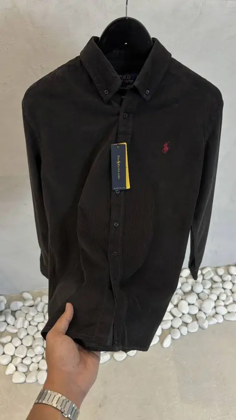 Ralph Lauren Polo Black Corduroy Shirt 1020