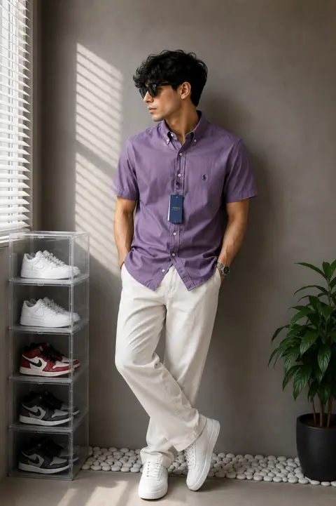 Ralph Laure n RL Premium Half Sleeves Linen Shirt 2220