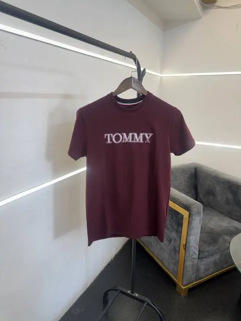 Tom my hilfigeer imported round neck tshirt Wine