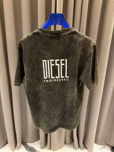 Diesel Round Neck Imported T-shirt Olive Green