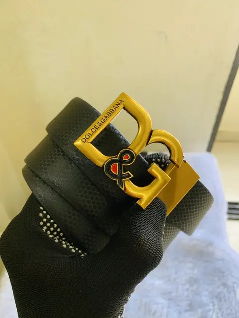 15 D&G DOLCHE GABANA MATTE GOLDEN PREMIUM QUALITY BELT WITH BOX