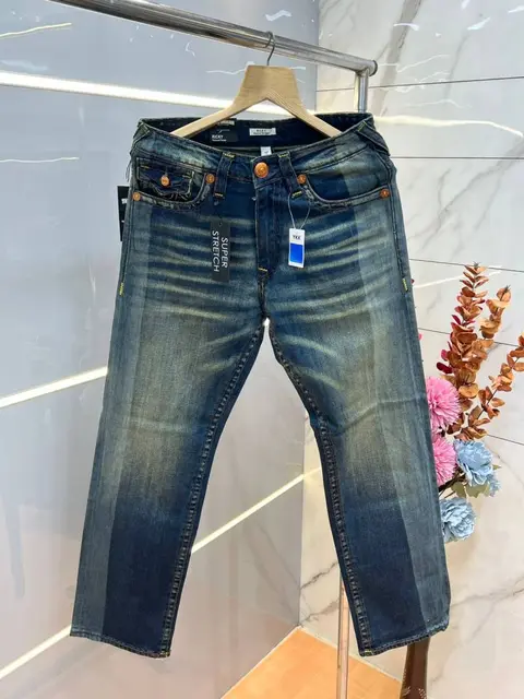 True Religio n Green Shade Straight fit Premium Imported Stretchable Lycra Fabric Denim with Back Flap pocket Design 3689