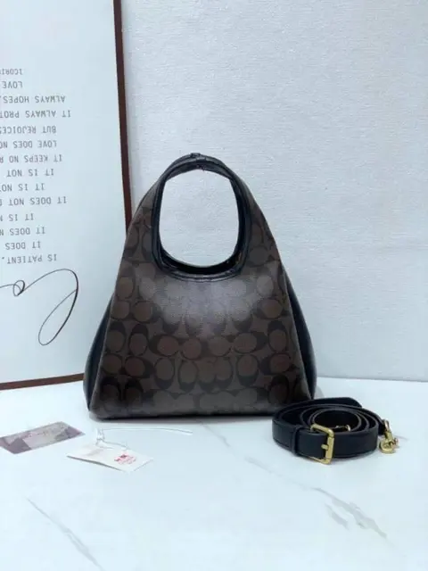 Coach Lana 23 Coffee-Flower With OriginalBox DustCover LongBelt