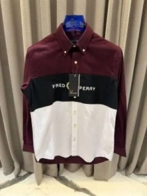 Fred Perr y Maroon With White Premium Shirt