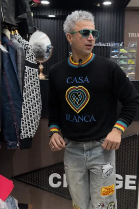 Casablanca Imported Black Knitted Sweatshirt