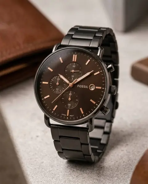 Fossil commuter Good Quality Balck-Brown