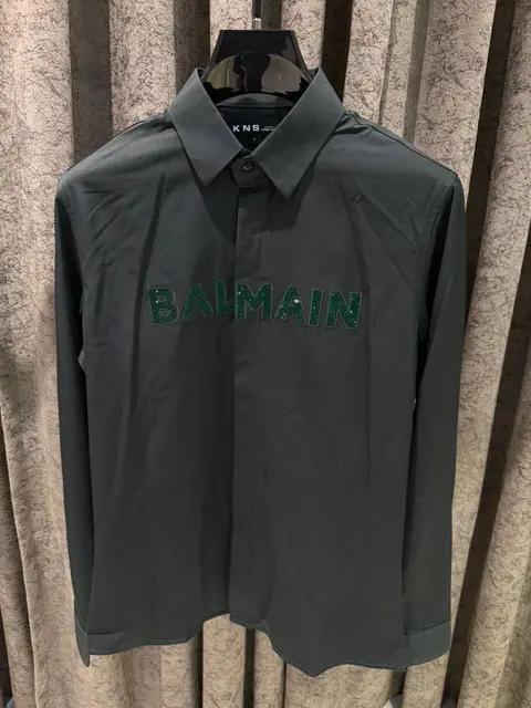 Balmain imported store article diamond china shirt