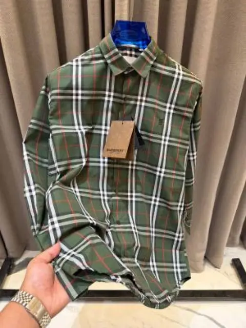 Burberry Signature Full Sleeves Shirt GreeN
