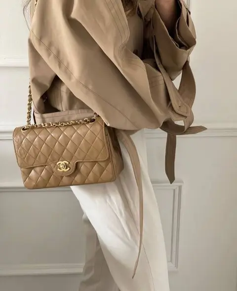 Chanel Jumbo Khakhi Gold With OriginalBox