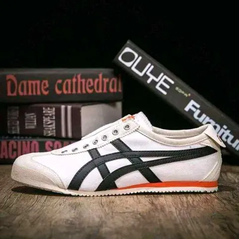 Onitsuka Tigerr Mexico 66 Slip On White Black Orange 1004