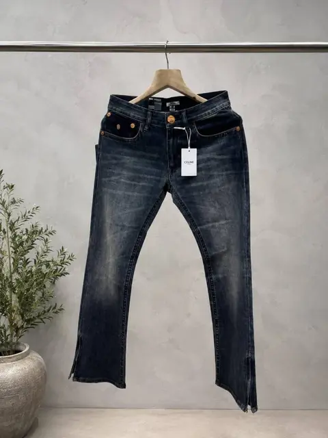 True Religio n Dark Shade Premium Imported Stretchable Lycra Fabric Boot Cut Denim with Back Flap pocket Design Zipper Style 3377